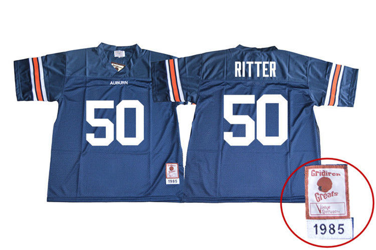 1985 Throwback Youth #50 Chase Ritter Auburn Tigers College Football Jerseys Sale-Navy - Click Image to Close